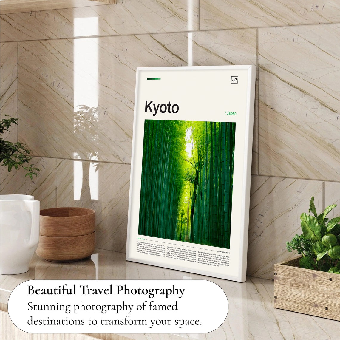 Kyoto Japan Arashiyama Bamboo Grove Green Forest Path Zen Poster - Image 4