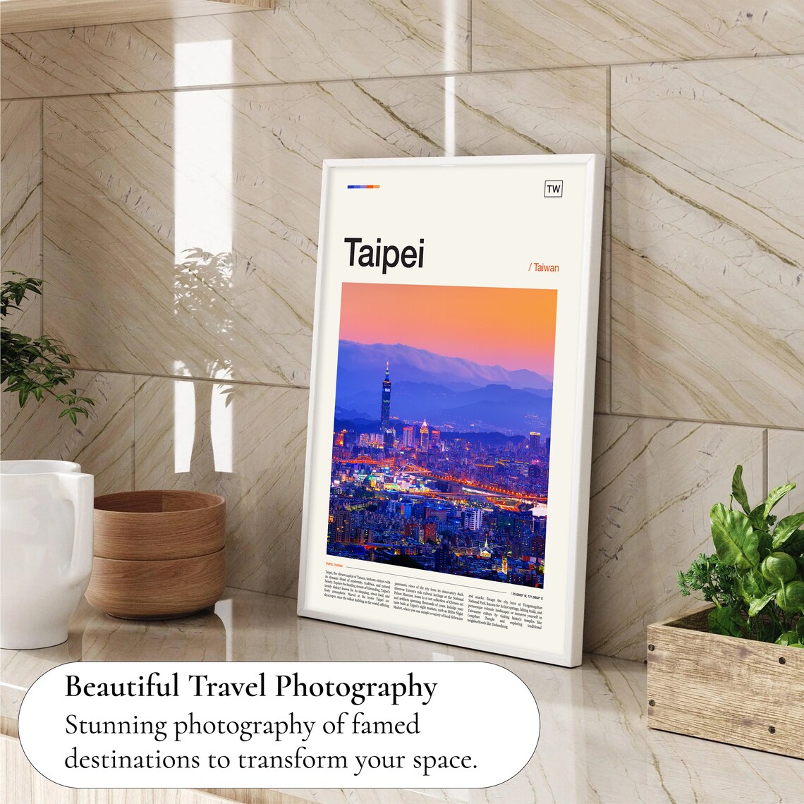 Taipei Taiwan Travel Poster, Asia Wall Art Print - Image 4