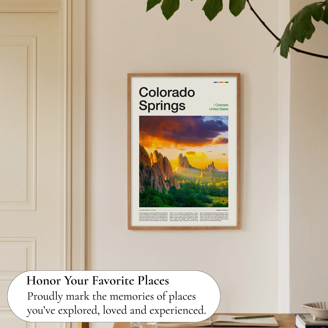Colorado Springs Travel Poster, Colorado Landscape Art - Image 5