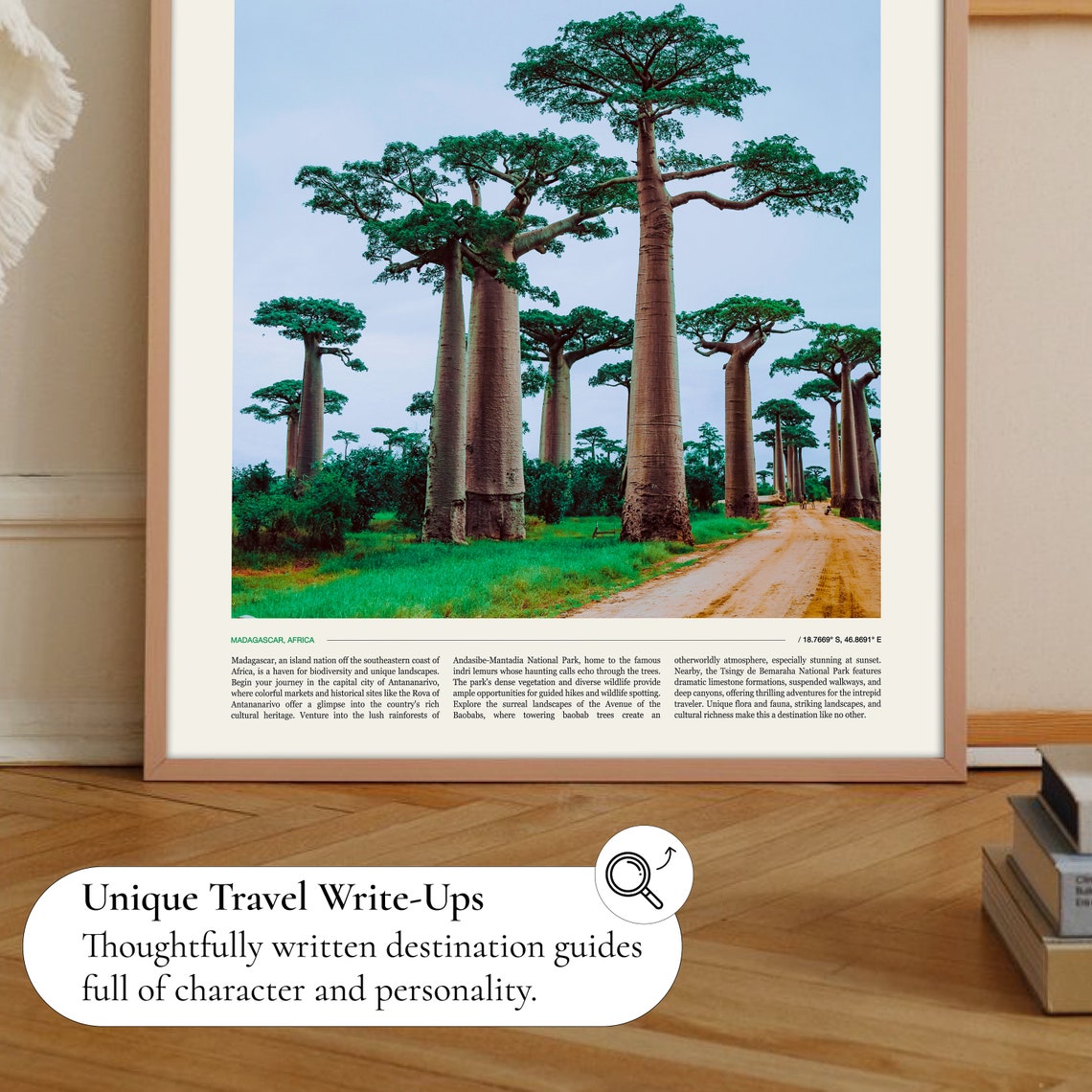 Madagascar Africa Baobab Avenue Giant Trees Photo Travel Poster Art - Image 2