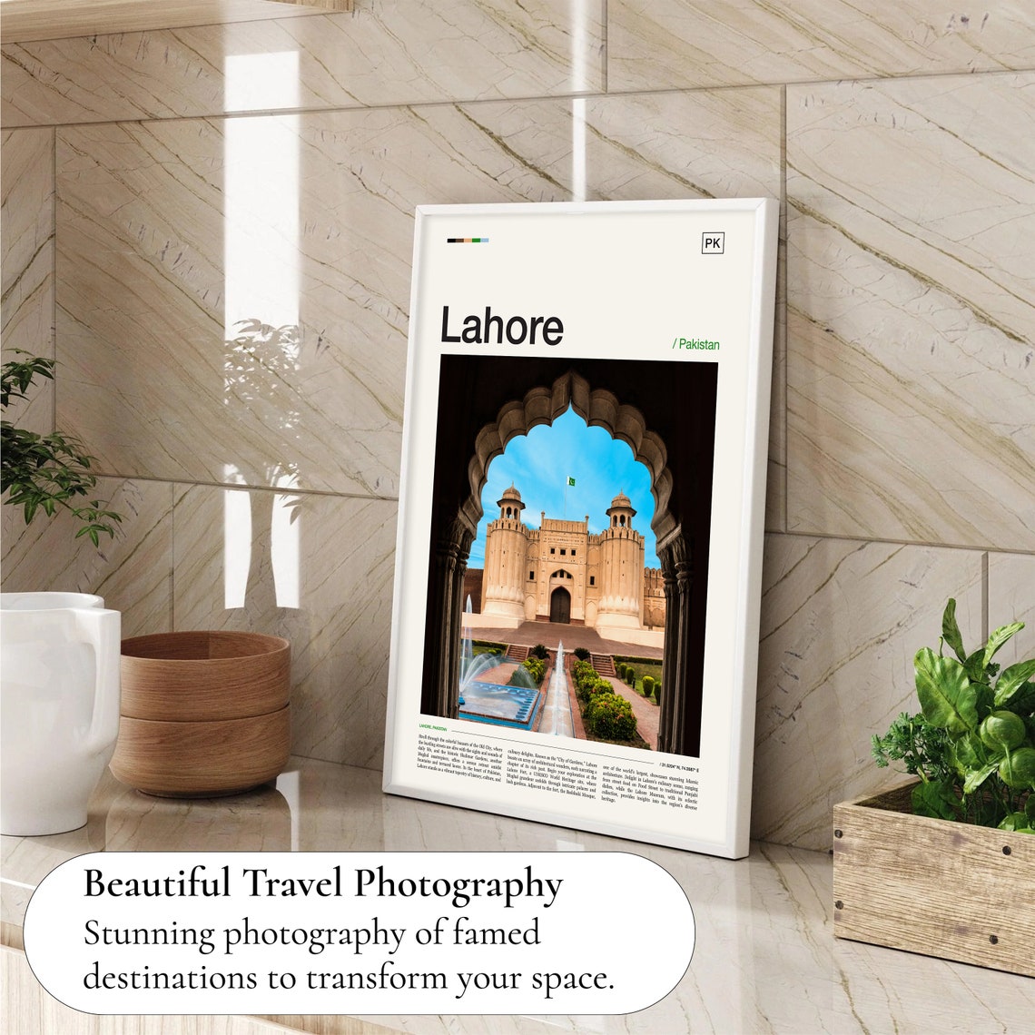 Lahore Fort Mughal Arch Pakistan Historic Palace Garden Photo Poster - Image 4