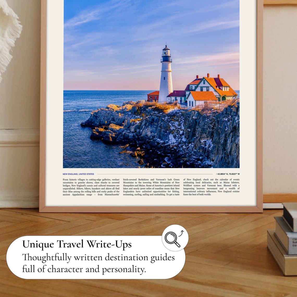 New England Portland Head Lighthouse Coastal Maine Travel Poster - Image 2