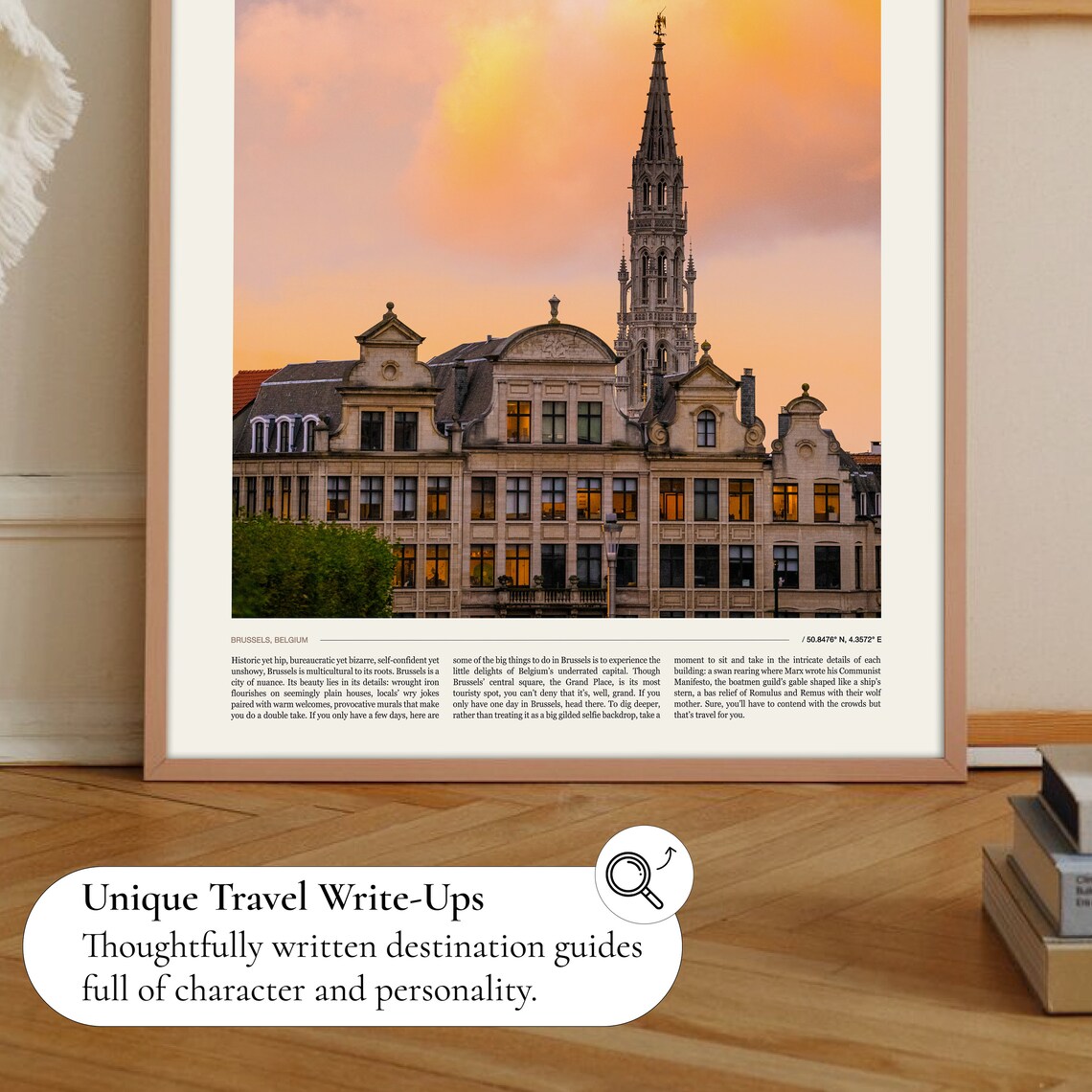 Brussels Travel Poster, Belgium City Print - Image 2