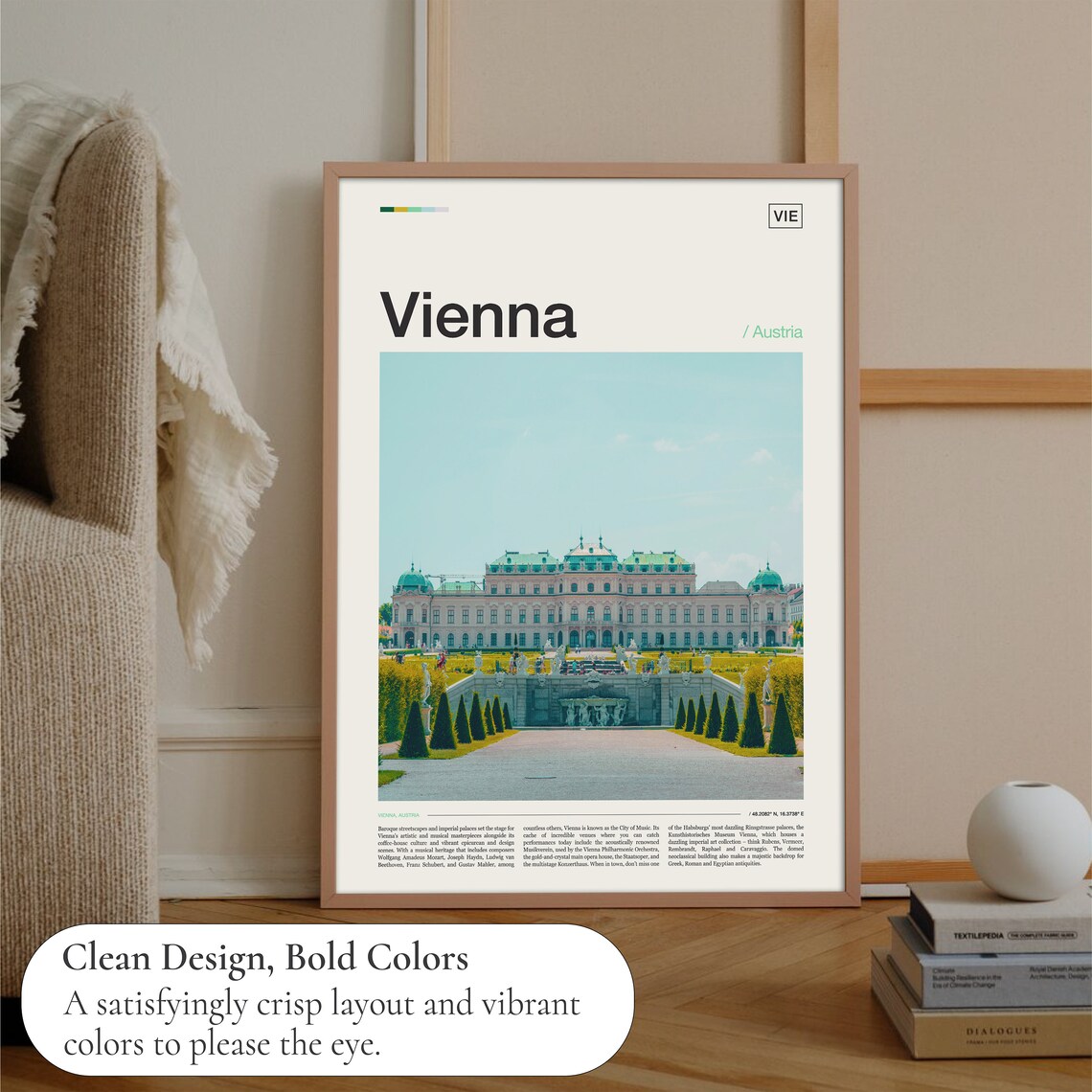 Vienna Austria Belvedere Palace Gardens Editorial Travel Poster - Image 3