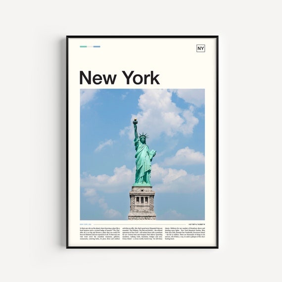 New York City Travel Poster, City Wall Art Print