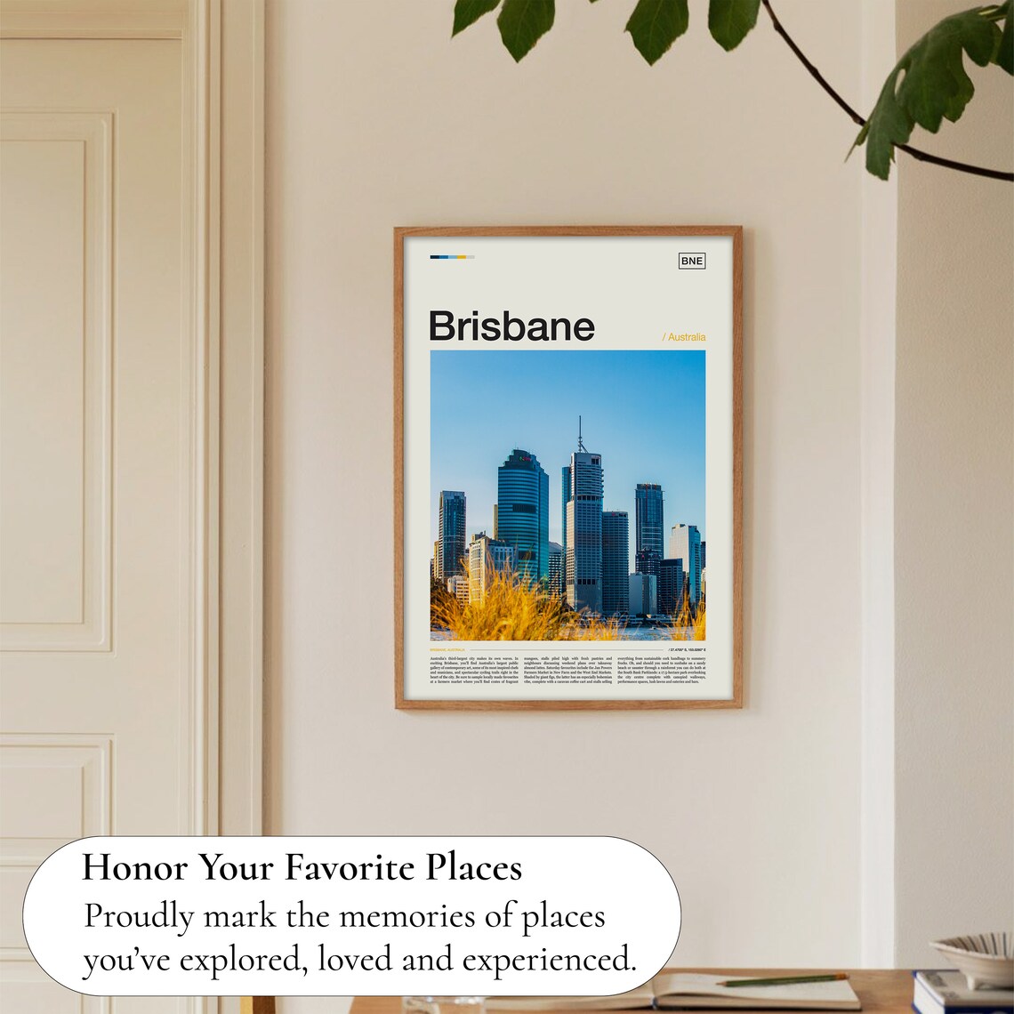 Brisbane Australia City Skyline Photography Editorial Travel Poster - Image 5