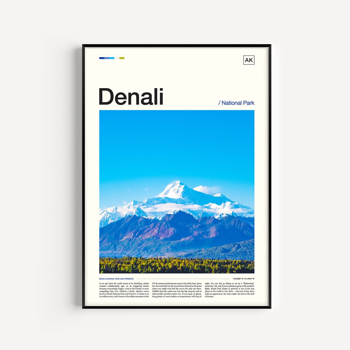 Denali National Park Alaska Photo Poster