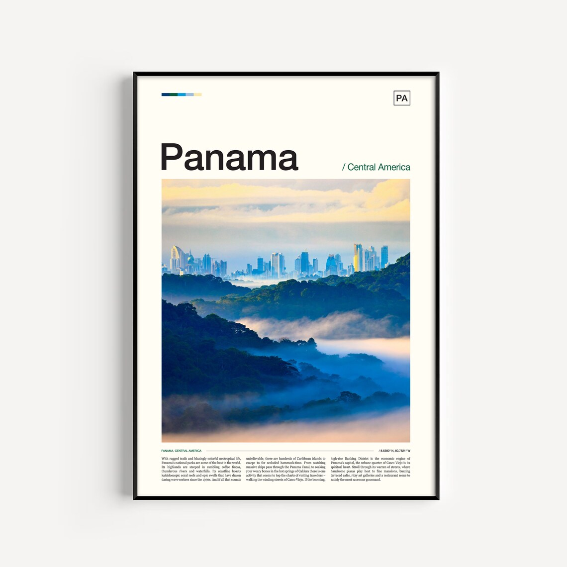 Panama Travel Poster, World & Cultural Art