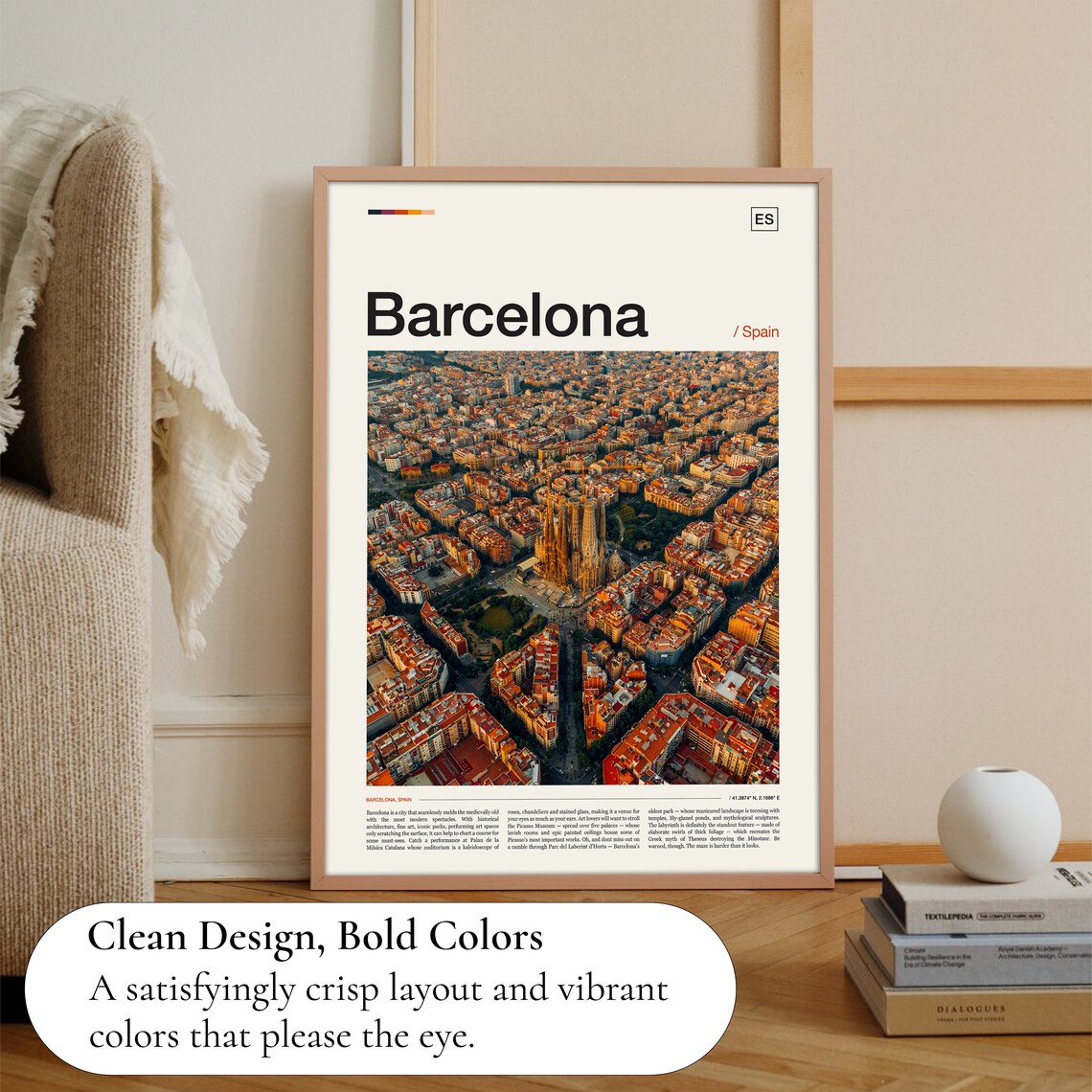 Barcelona Travel Poster, Spain Decor Print - Image 3