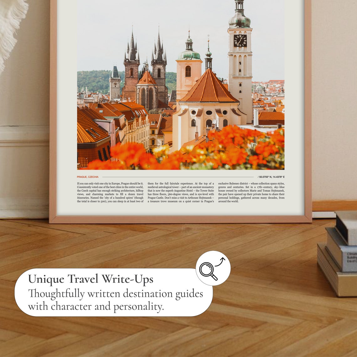 Prague Czechia Old Town Towers Spires Editorial Travel Poster - Image 2
