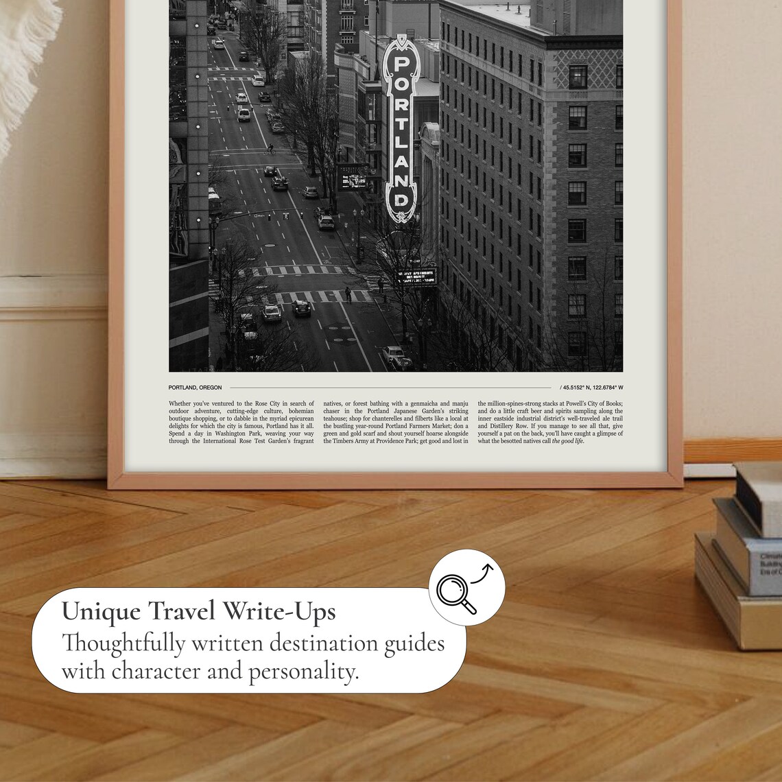 Portland Skyline Black And White Travel Poster - Image 2