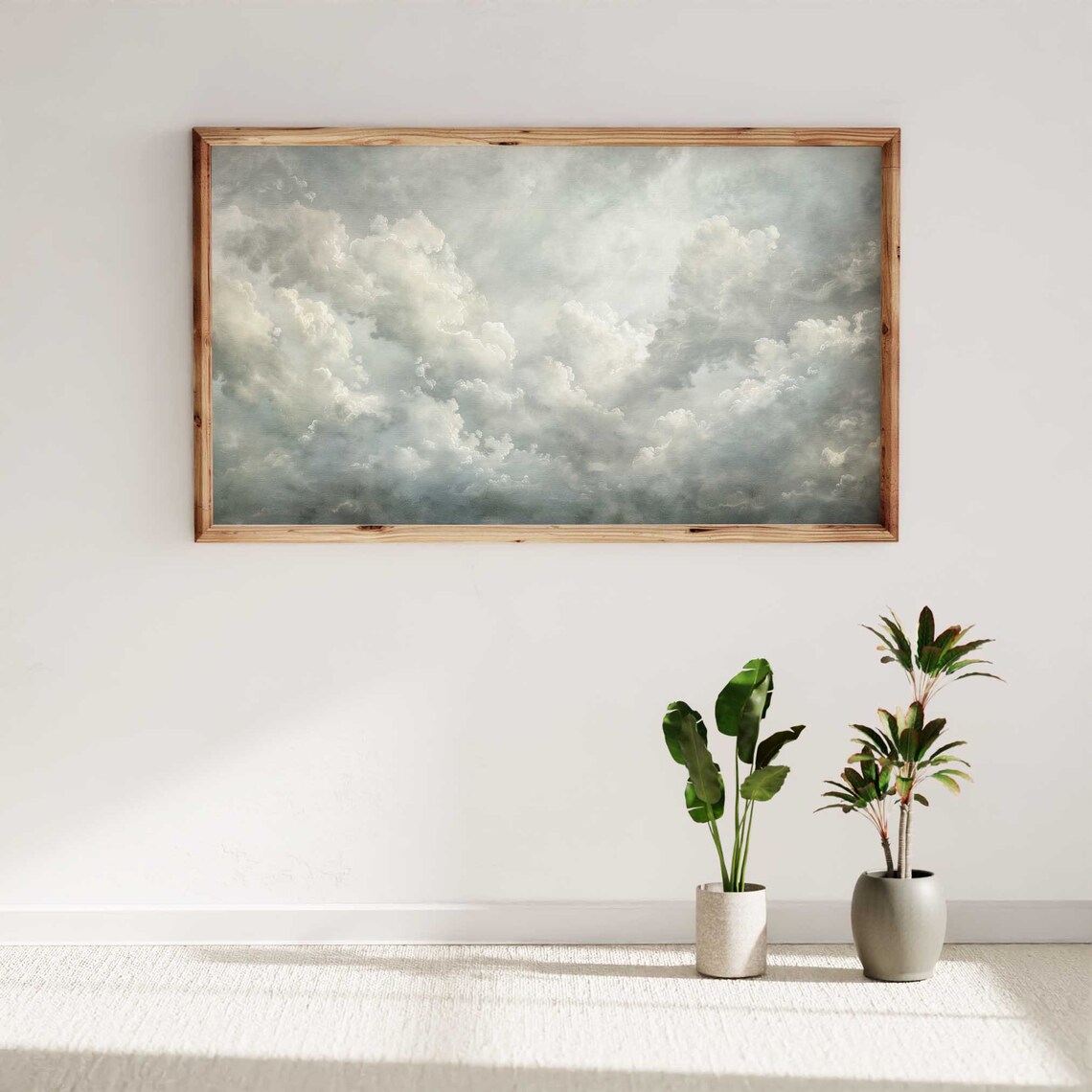 Moody Cloudscape, Minimalist Sky Scene Art Print - Image 2