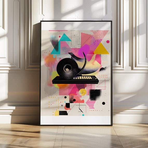 Abstract Geometric Wall Art Colourful Home Dcor Modern Wall Dcor Print Contemporary Art New Home Gift Unframed Print Unique Dcor