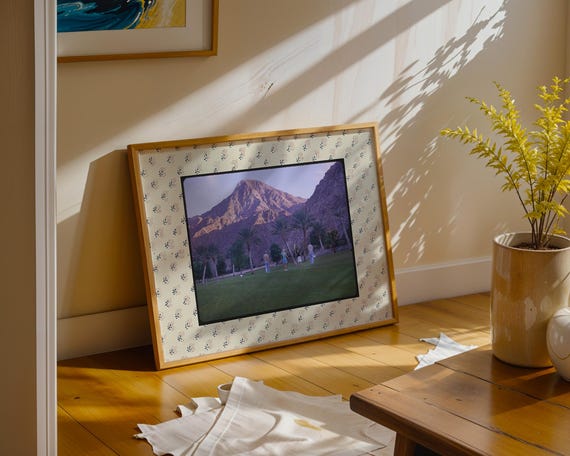 Golf Vintage Landscape Art Print Course Wall Fan Gifts Decor Palm Desert