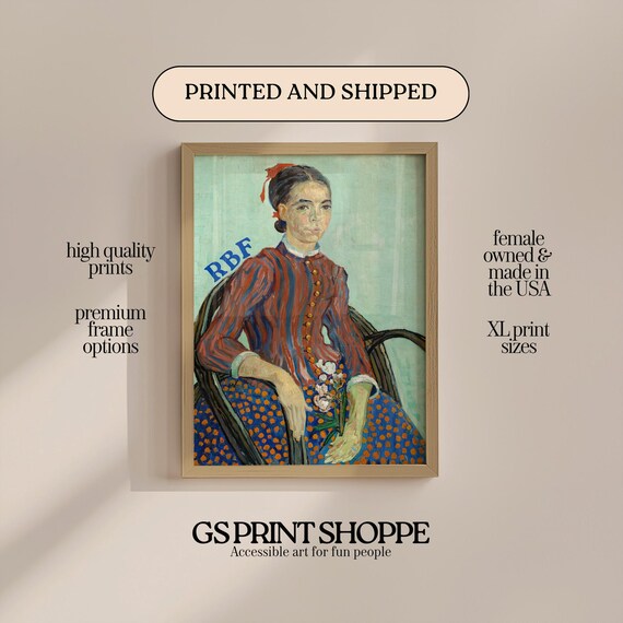 RBF Van Gogh Style Classic Girl Portrait Funny Quote Art Poster