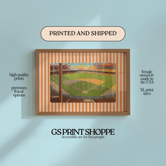 Tiger Stadium Horizontal Art Print