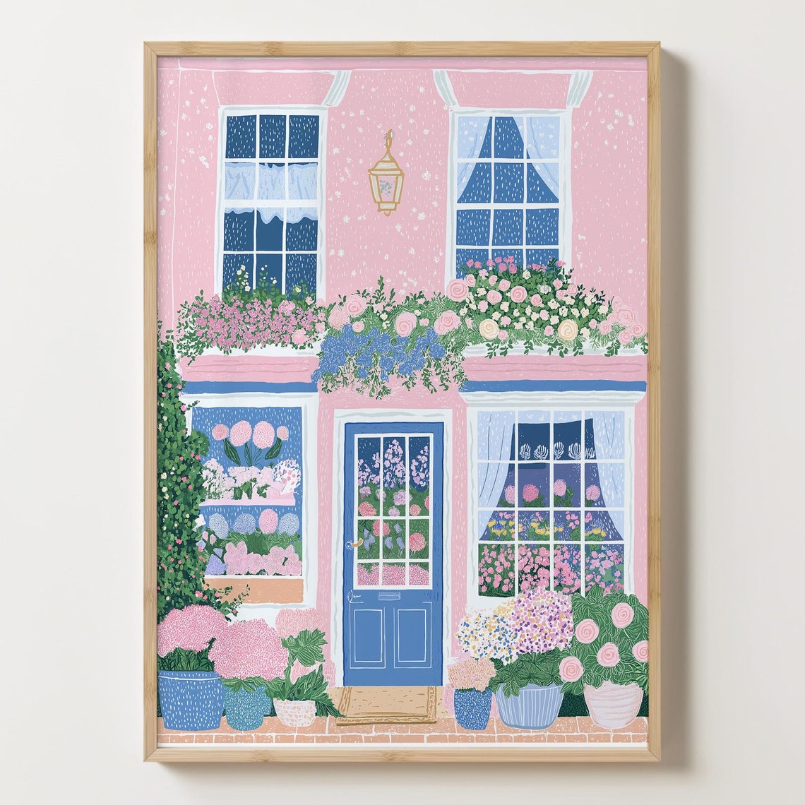 Flower Shop Print Florist Print Garden Shop Flower Market Print Flower Shop Floral Pink Wall Art Spring Wall Art Floral Wall Art 31