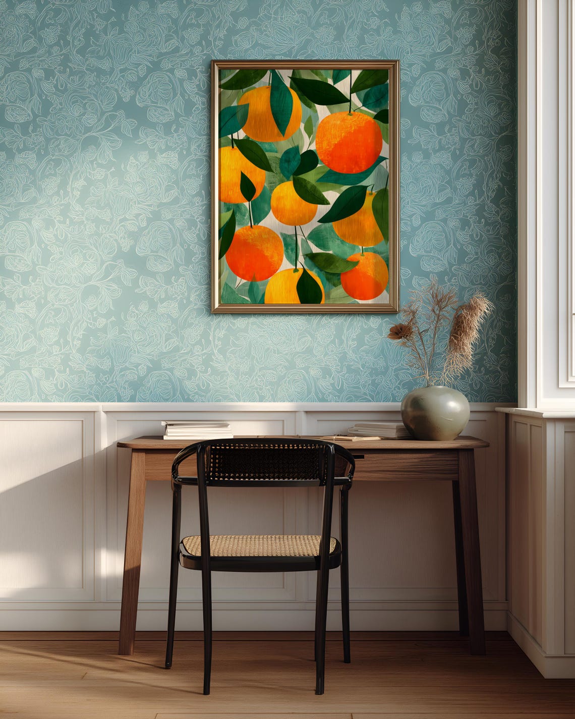 Orange Kitchen Art, Modern Fruit for Summer - Image 5