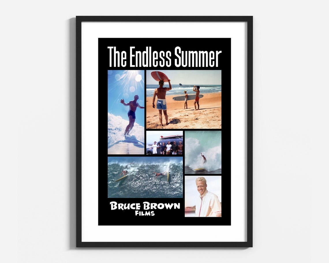 The Endless Summer Bruce Brown Films Surf Photo Collage Movie Poster