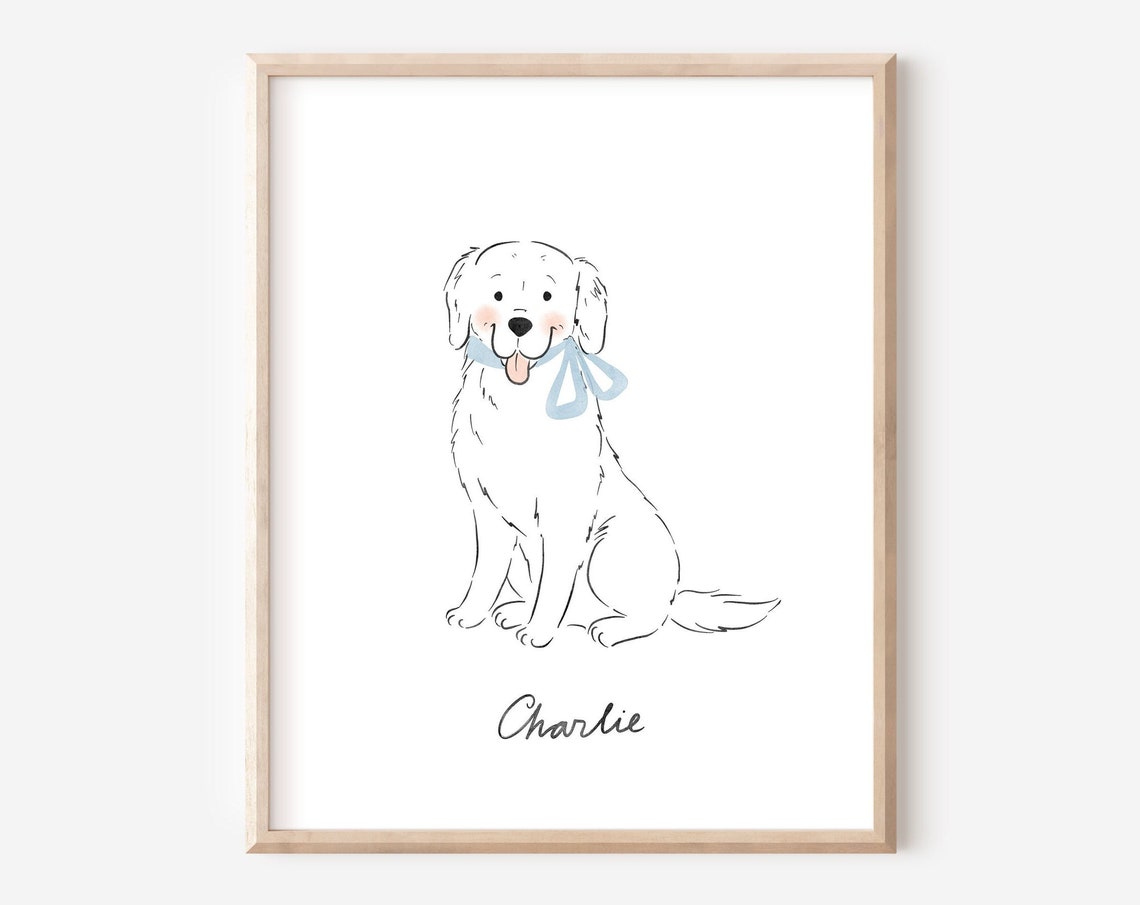Line Art Cat Portrait Illustration Dog Owner Gifts Pet Owner Present Dogs Birthday Dog Gifts Cat Gifts Dog Art From Photo Pet Gifts