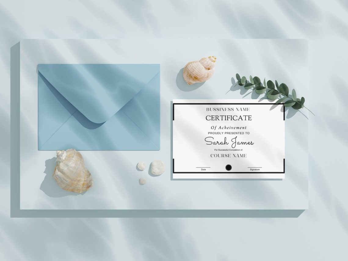 Editable Training Certificate Template Course Completion Print - Image 3