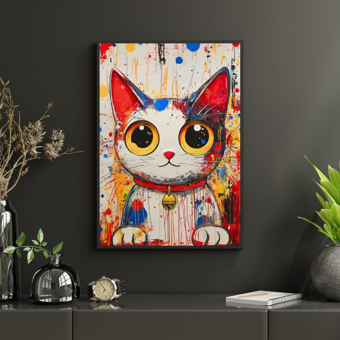 Takashi Murakami Cat Poster, Abstract Pop Art - Image 3