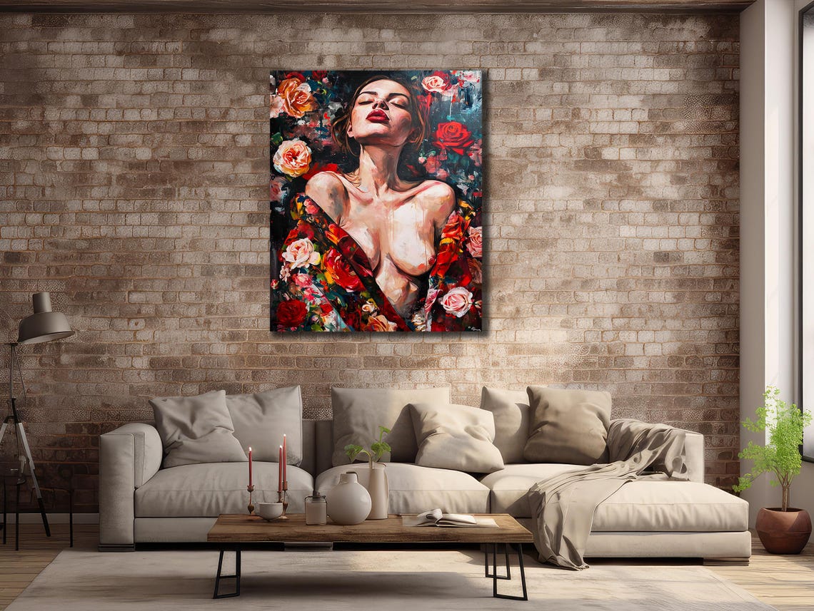 Colorful Naked Prints Nude Painting Art Wall Hanging House Gift Ideas Erotic Bedroom Wall Decor Girl Wall Art Sexy Woman Poste - Image 3