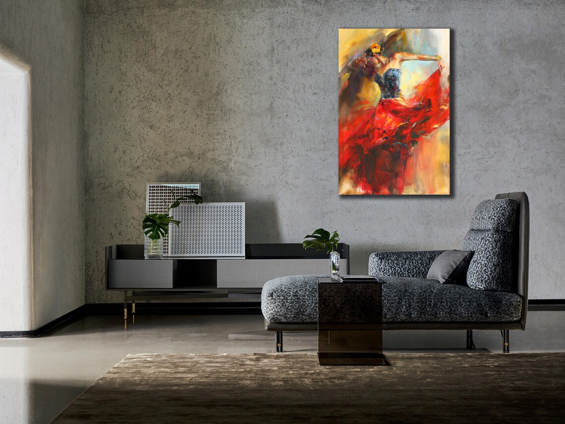 Flamenco Dancer Woman Art Print, Spain Style Decor - Image 2