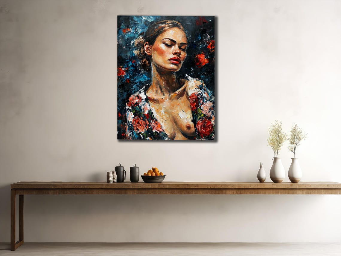 Colorful Naked Prints Nude Painting Art Wall Hanging House Gift Ideas Erotic Bedroom Wall Decor Girl Wall Art Sexy Woman Poste - Image 2
