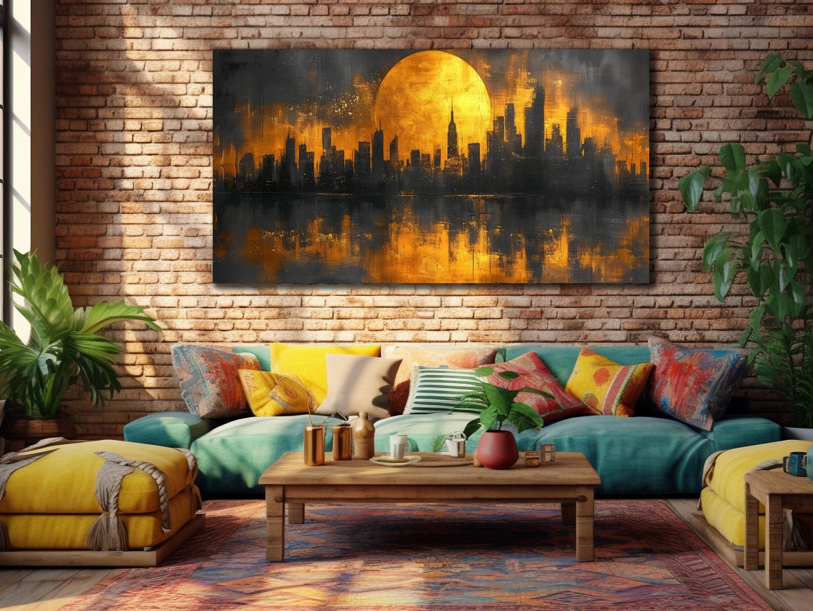 Abstract City Art 3d Nyc Wall Art Modern Home Wall Decor Cityscape Painting Oil Painting New York City Decor Housewarming Gifts - Image 3