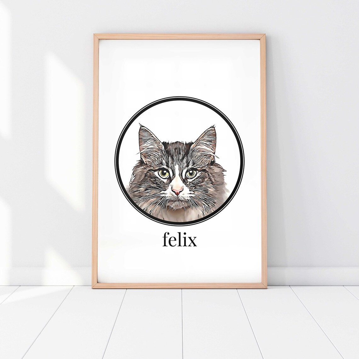Custom Pet Portrait Dog and Cat Memorial Art Print - Image 4
