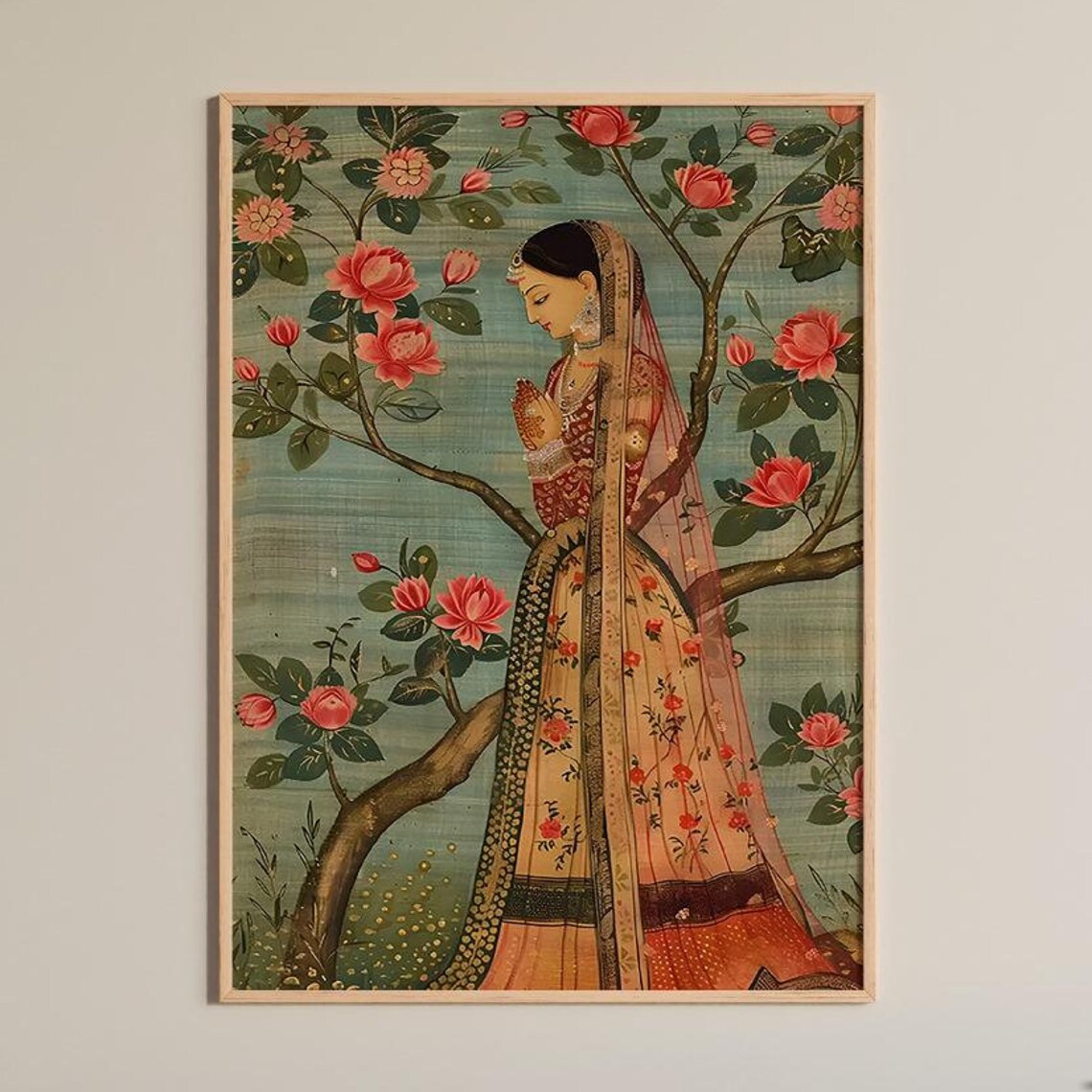 Lady In The Garden Mughal-Inspired Art Print