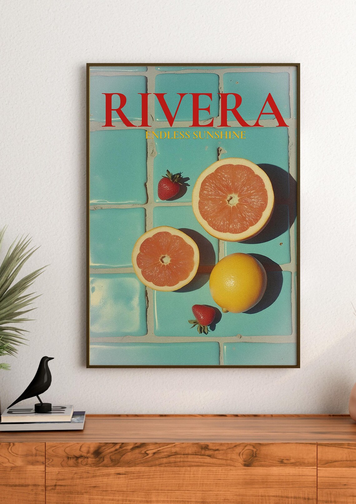 Riviera Endless Sunshine Summer Fruits Retro Poster - Image 3