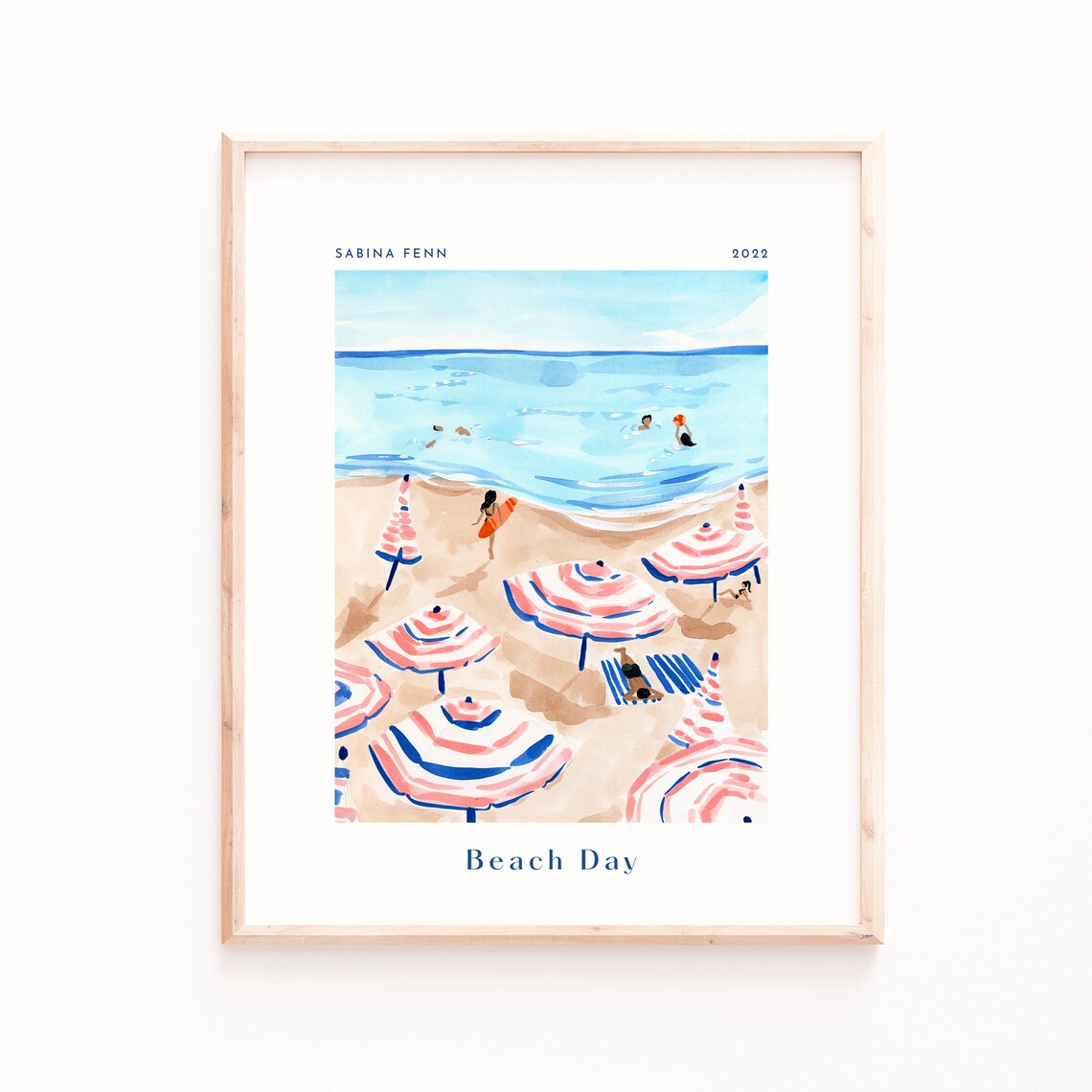 Beach Print Ocean Wall Art, Coastal Home Decor