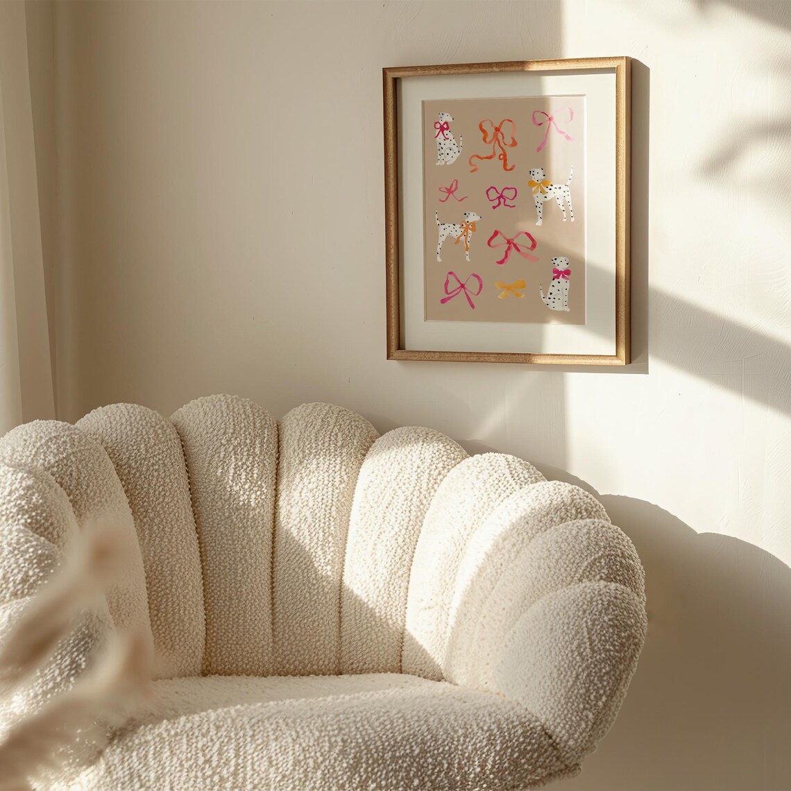 Dalmatian Bow Design Art Print for Kids Rooms - Image 3