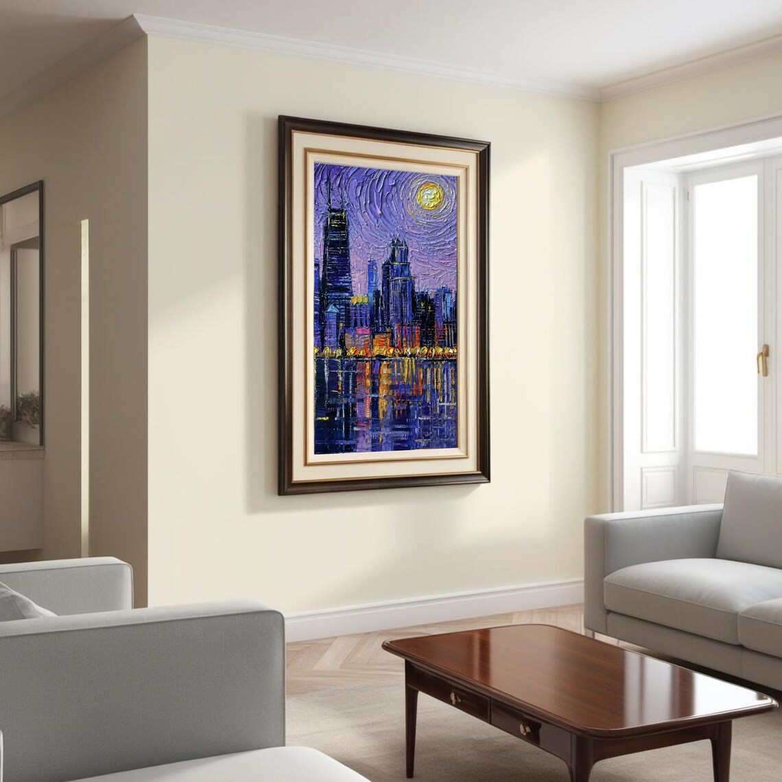 Starry Cityscape, Van Gogh Inspired Night Skyline - Image 5