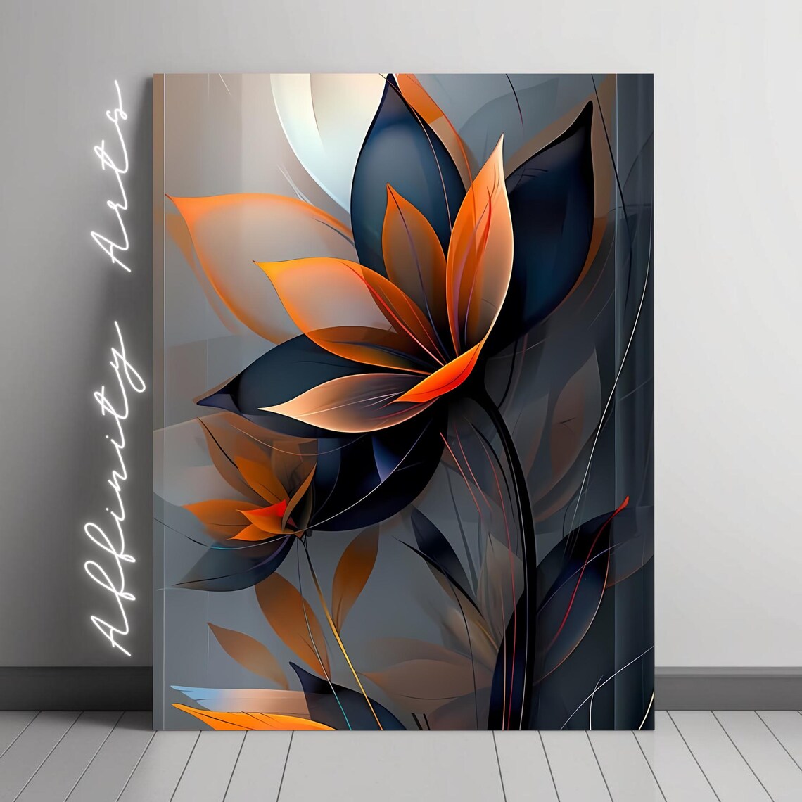 Ethereal Bloom Abstract Flower Art Print