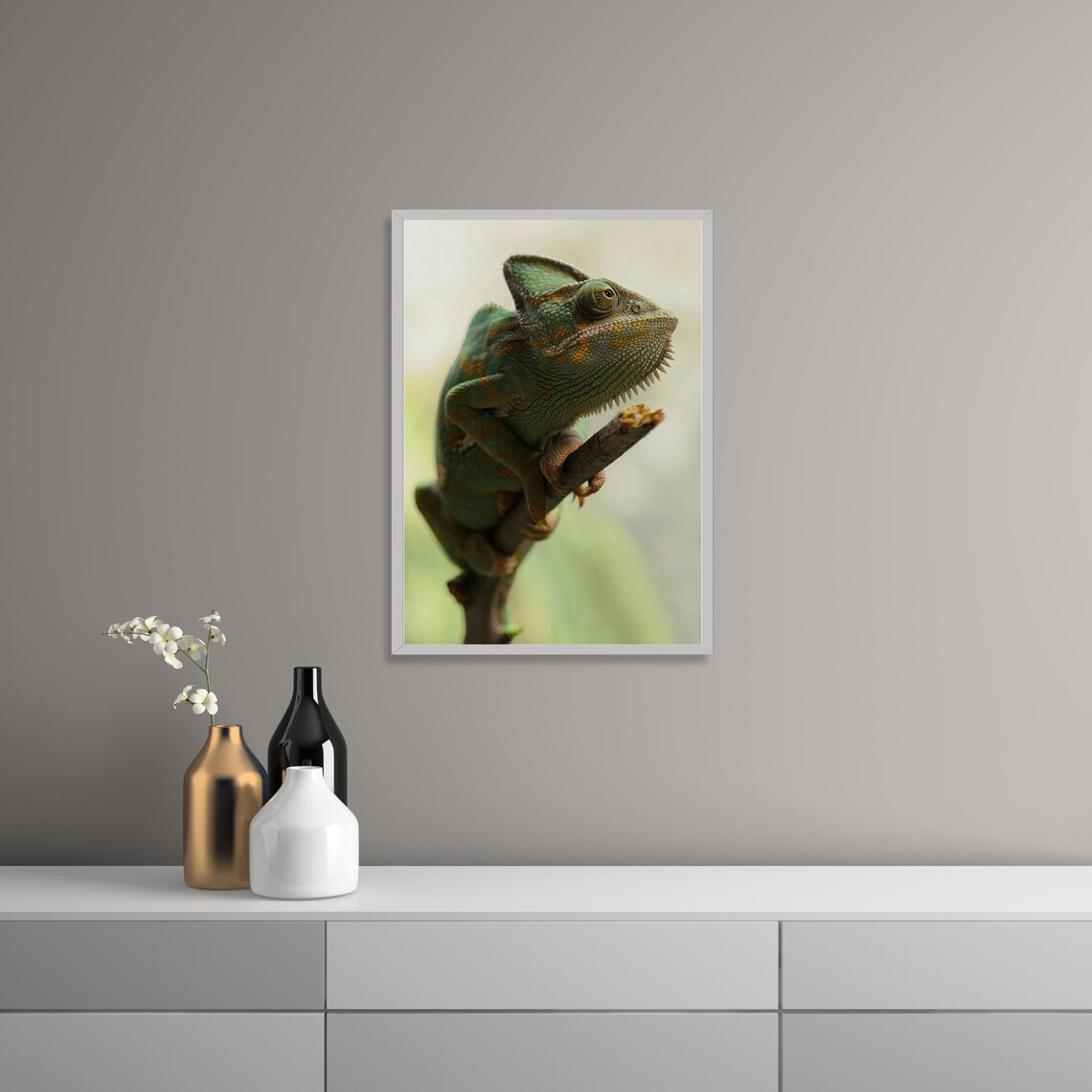 Realistic Chameleon - Contemporary Travel Poster - Image 3