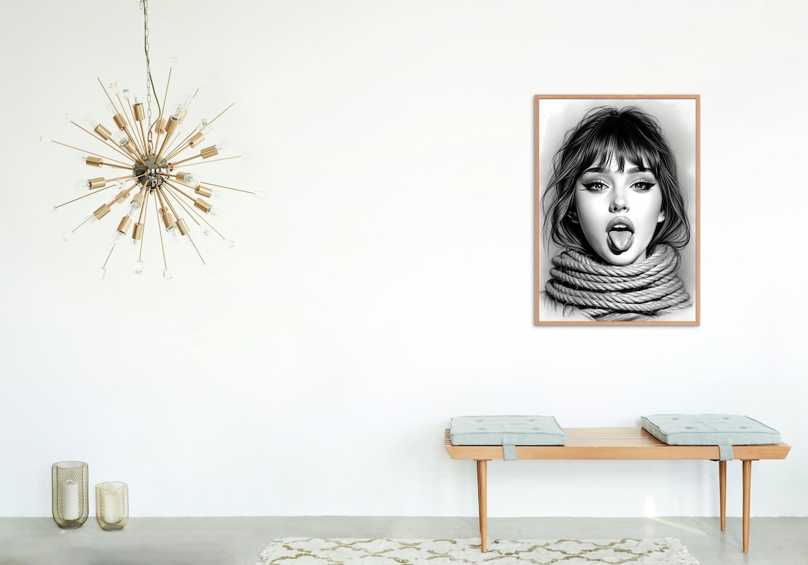 Rebel Spirit, Surreal Female Portrait Art Print - Image 2