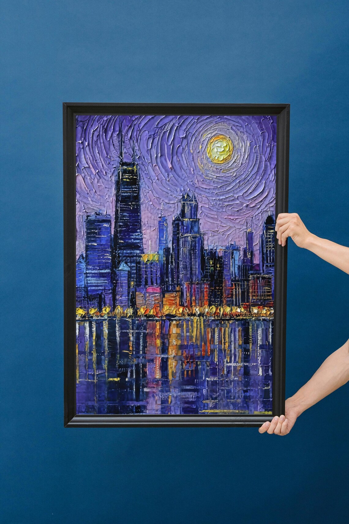 Starry Cityscape, Van Gogh Inspired Night Skyline - Image 4