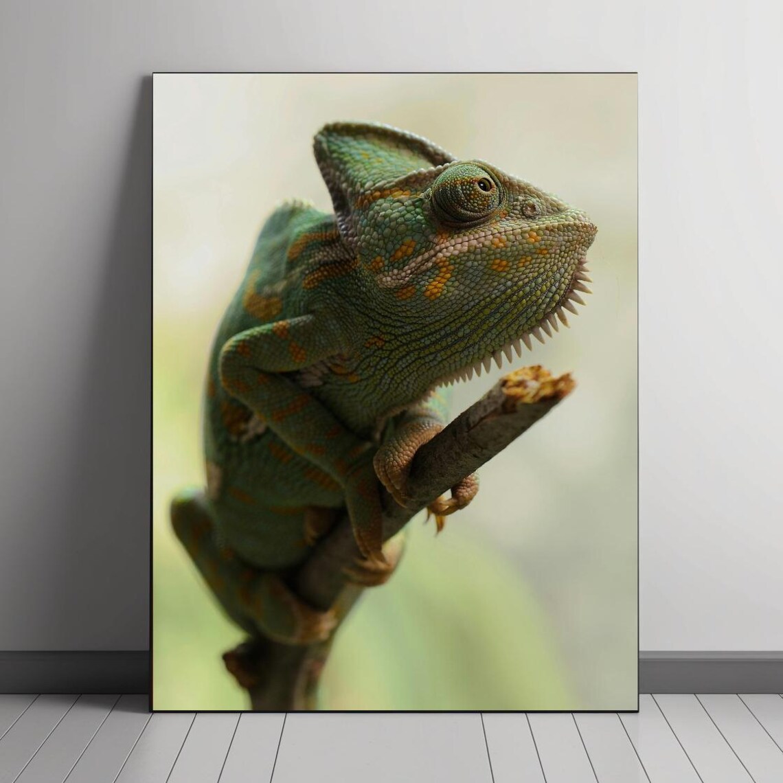 Realistic Chameleon - Contemporary Travel Poster
