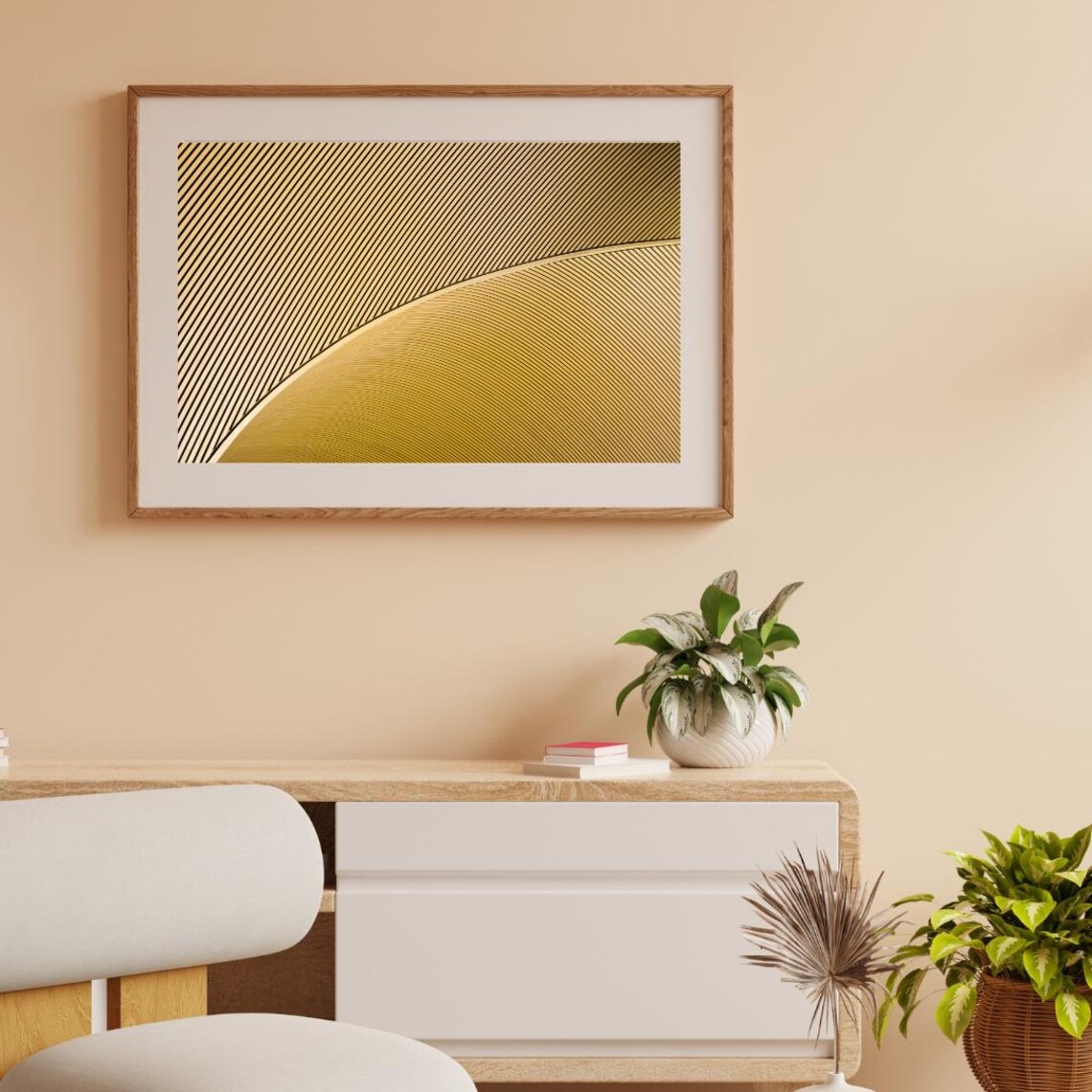 Abstract Modern Gold Lines, Minimalist Geometric Pattern - Image 5