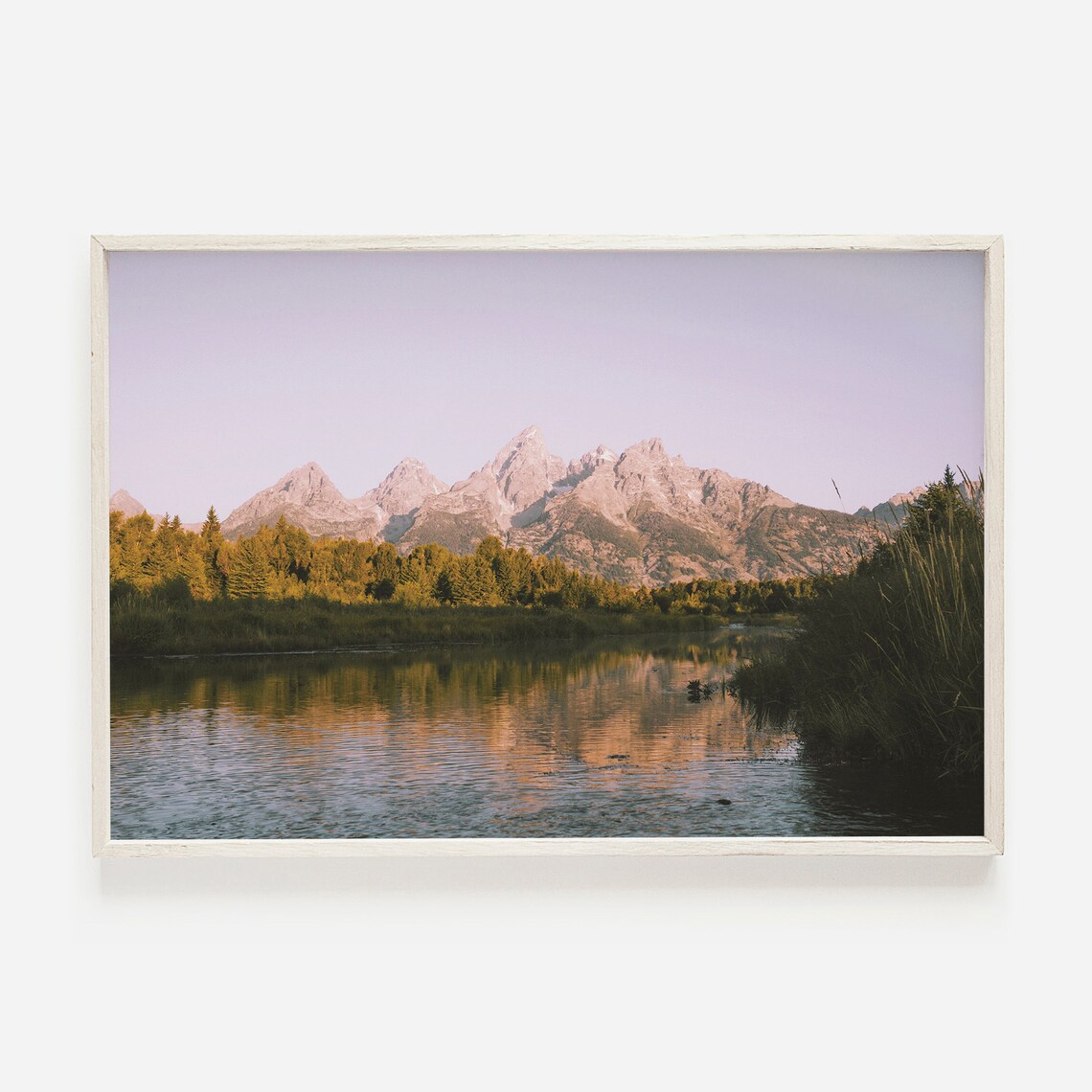 Mountain Range Sunrise Art Print, Grand Tetons