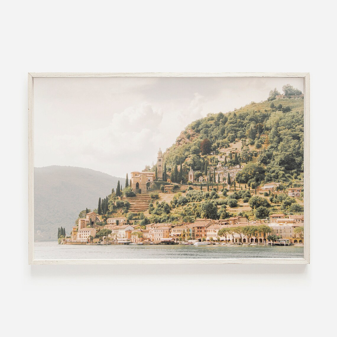 Lake Como Italy Landscape Art Print, Travel Poster