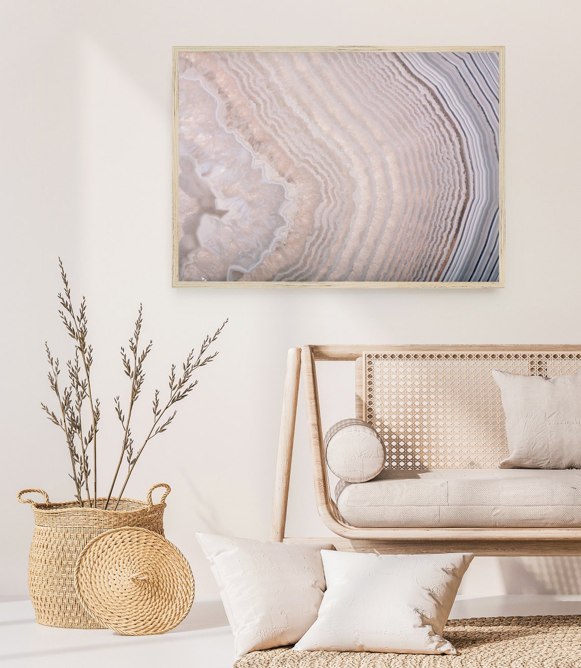 Abstract Agate Art Print, Boho Gemstone - Image 2