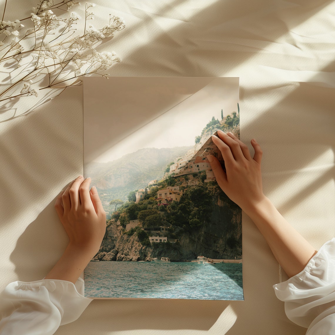 Positano Italy Cliffside Village From Sea Amalfi Coast Travel Poster - Image 3