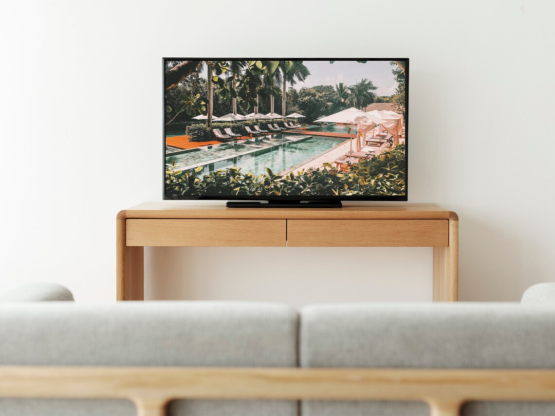 Poolside Summer Art, Boho Beach Travel Poster - Image 3