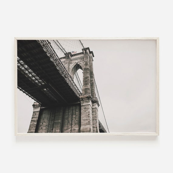 Brooklyn Bridge Photography, New York City Travel Poster