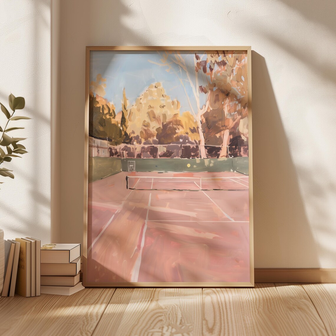 Pink Country Club Tennis Court, Vintage Sports Poster - Image 4