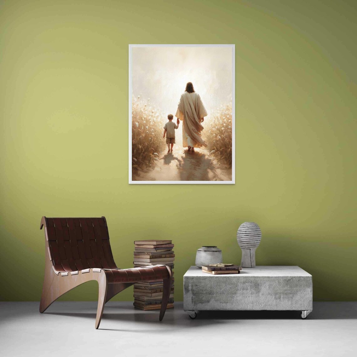 Path Of Faith Christian Jesus And Boy Picture - Image 4